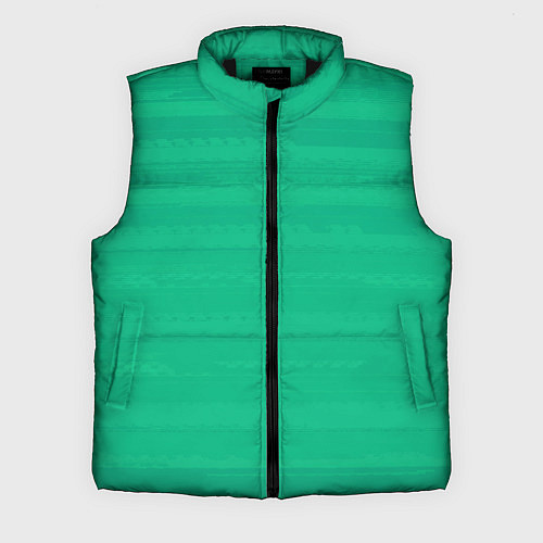 Мужской жилет Изумрудный зелёный однотонный с полосами / 3D-Черный – фото 1