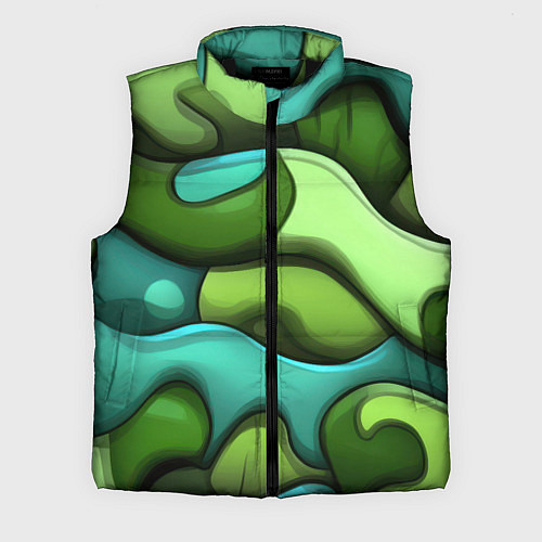 Мужской жилет Объемные камуфляжные полосы / 3D-Черный – фото 1