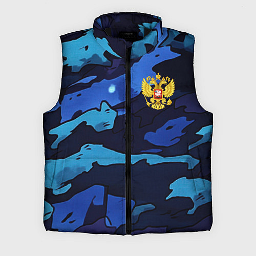 Мужской жилет Камуфляж с гербом РФ / 3D-Черный – фото 1