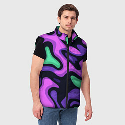Мужской жилет Разноцветный эмоциональный камуфлляж, цвет: 3D-черный — фото 2