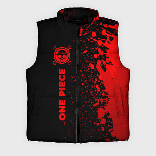 Мужской жилет One Piece - red gradient по-вертикали / 3D-Черный – фото 1