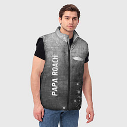 Мужской жилет Papa Roach - grey gradient вертикально, цвет: 3D-черный — фото 2