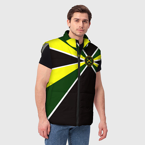 Мужской жилет Мотострелковые войска: шеврон без текста / 3D-Светло-серый – фото 3