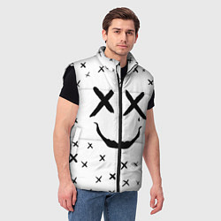 Мужской жилет Смайл фейс, цвет: 3D-черный — фото 2