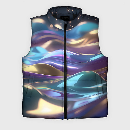 Мужской жилет Космические мягкие волны / 3D-Черный – фото 1