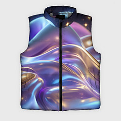 Мужской жилет Волны космические, цвет: 3D-светло-серый