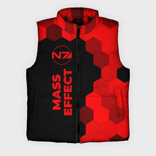 Мужской жилет Mass Effect - red gradient по-вертикали / 3D-Черный – фото 1