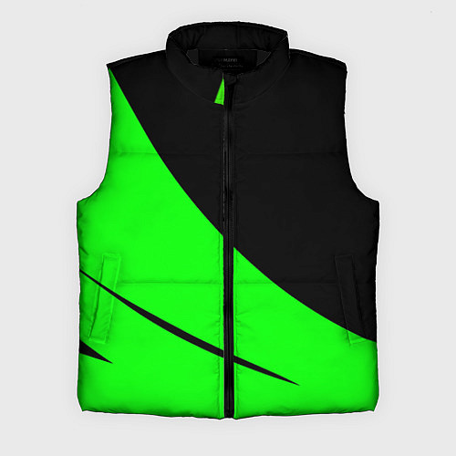 Мужской жилет Чёрный с зелёным двуцветный / 3D-Черный – фото 1