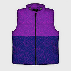 Мужской жилет Фиолетовый синий узор с абстрактными линиями