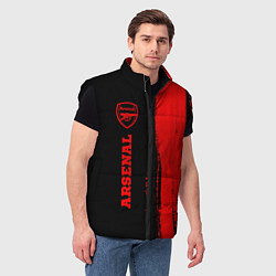 Мужской жилет Arsenal - red gradient по-вертикали, цвет: 3D-черный — фото 2