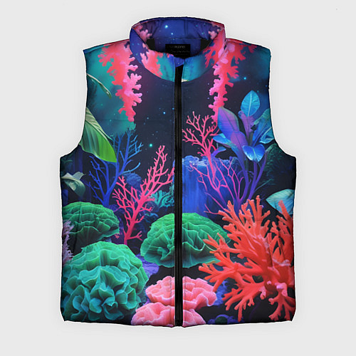Мужской жилет Подводный мир с кораллами / 3D-Черный – фото 1