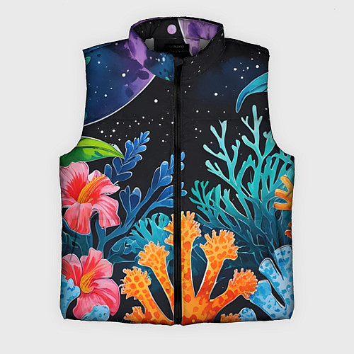 Мужской жилет Космические кораллы / 3D-Светло-серый – фото 1