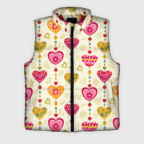 Мужской жилет Сердечки подборка / 3D-Красный – фото 1