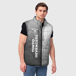 Мужской жилет Tokyo Revengers - grey gradient по-вертикали, цвет: 3D-черный — фото 2