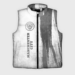 Мужской жилет Manchester City - white gradient по-вертикали, цвет: 3D-черный