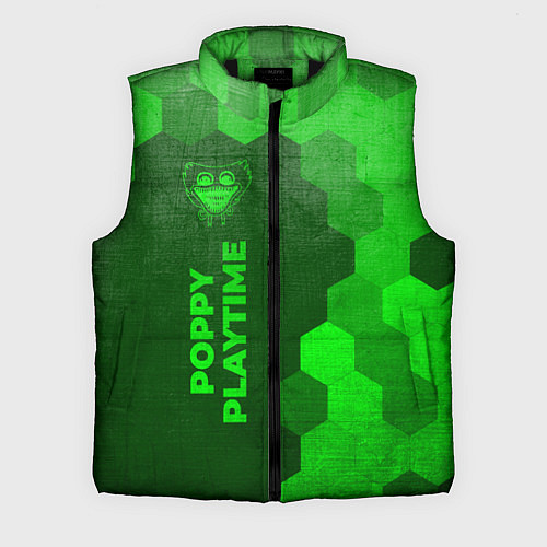 Мужской жилет Poppy Playtime - green gradient по-вертикали / 3D-Черный – фото 1