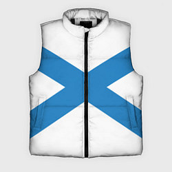 Мужской жилет Военно-морской флот: Андреевский флаг, цвет: 3D-черный