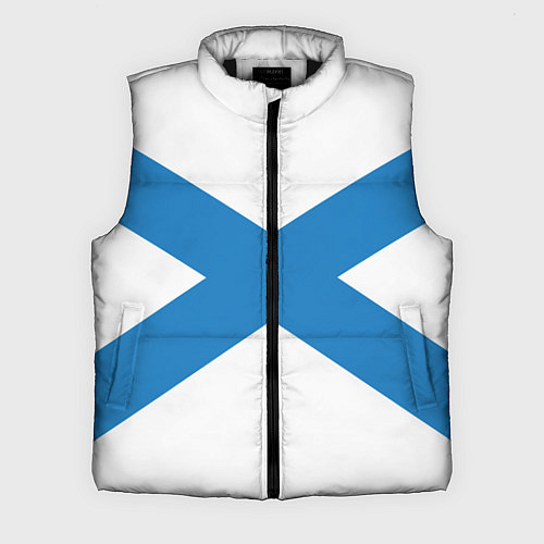 Мужской жилет Военно-морской флот: Андреевский флаг / 3D-Черный – фото 1