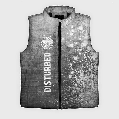 Мужской жилет Disturbed - grey gradient по-вертикали / 3D-Черный – фото 1