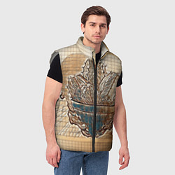 Мужской жилет Кактус в сердце, цвет: 3D-светло-серый — фото 2