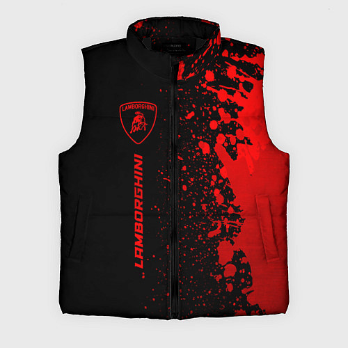 Мужской жилет Lamborghini - red gradient по-вертикали / 3D-Черный – фото 1