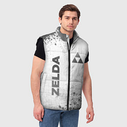 Мужской жилет Zelda - white gradient вертикально, цвет: 3D-черный — фото 2