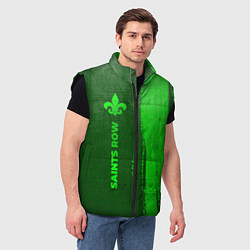 Мужской жилет Saints Row - green gradient по-вертикали, цвет: 3D-черный — фото 2