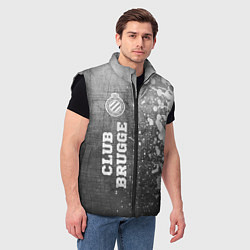 Мужской жилет Club Brugge - grey gradient по-вертикали, цвет: 3D-черный — фото 2