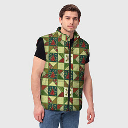 Мужской жилет Лоскутный рождественский узор, цвет: 3D-черный — фото 2