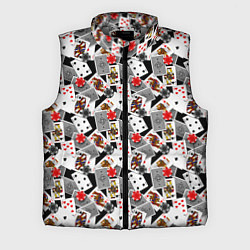 Мужской жилет Карты и фишки, цвет: 3D-светло-серый