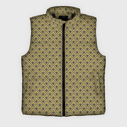 Мужской жилет Геометричный узор - ромбы / 3D-Черный – фото 1