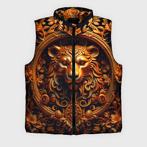 Мужской жилет Лев узор / 3D-Черный – фото 1