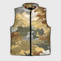 Мужской жилет Золотистый камуфляж, цвет: 3D-красный