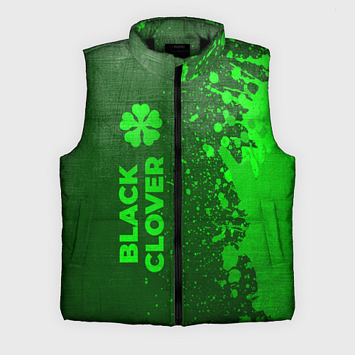 Мужской жилет Black Clover - green gradient по-вертикали / 3D-Черный – фото 1