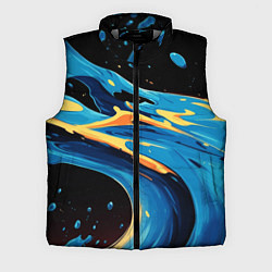 Мужской жилет Синяя волна из красок, цвет: 3D-светло-серый