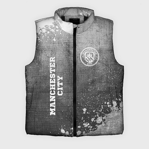 Мужской жилет Manchester City - grey gradient вертикально / 3D-Черный – фото 1
