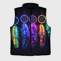 Мужской жилет Ловцы снов - свечение перьев