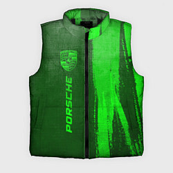 Мужской жилет Porsche - green gradient по-вертикали