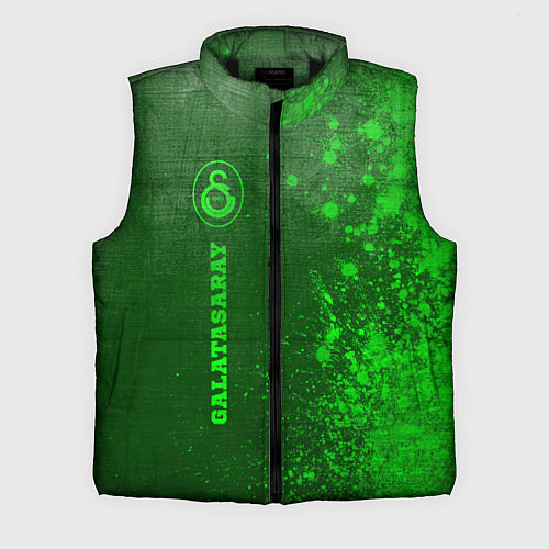 Мужской жилет Galatasaray - green gradient по-вертикали / 3D-Черный – фото 1