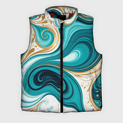 Мужской жилет Бирюза и золото, цвет: 3D-красный
