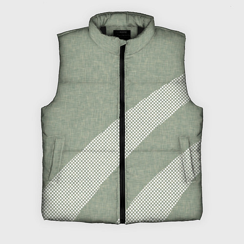 Мужской жилет Светлый серо-зелёный абстрактный / 3D-Черный – фото 1