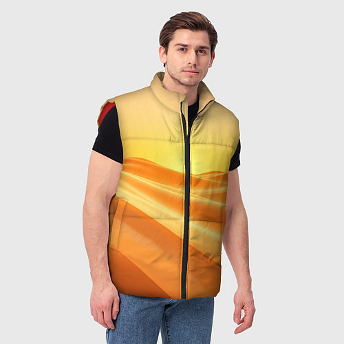 Мужской жилет Золотые пески / 3D-Красный – фото 3