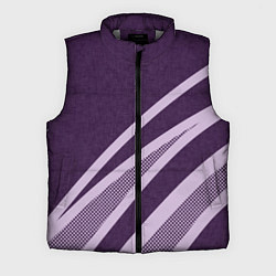 Мужской жилет Фиолетовый абстрактный с полосой, цвет: 3D-светло-серый