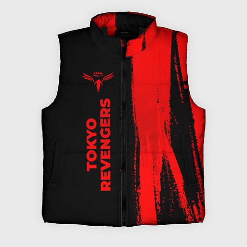 Мужской жилет Tokyo Revengers - red gradient по-вертикали / 3D-Черный – фото 1