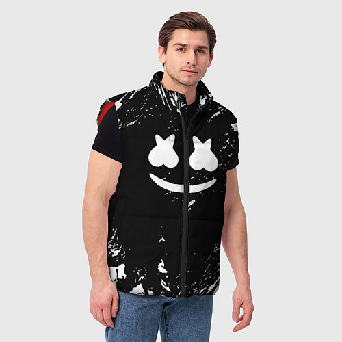 Мужской жилет Marshmello брызги красок / 3D-Красный – фото 3