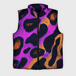 Мужской жилет Неоновый леопардовый узор, цвет: 3D-черный