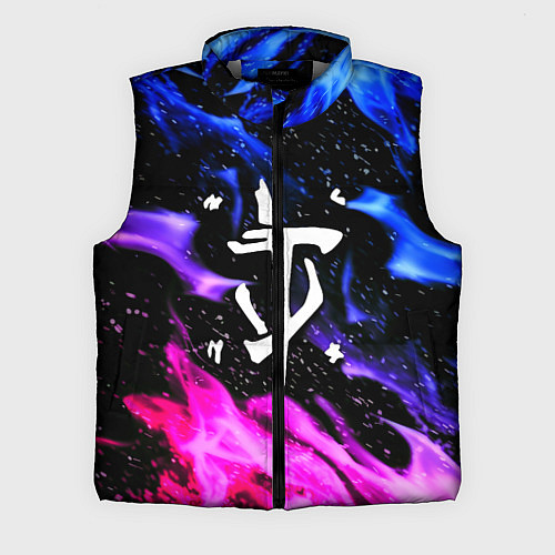 Мужской жилет Doom flame neon / 3D-Светло-серый – фото 1