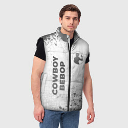 Мужской жилет Cowboy Bebop - white gradient вертикально, цвет: 3D-черный — фото 2