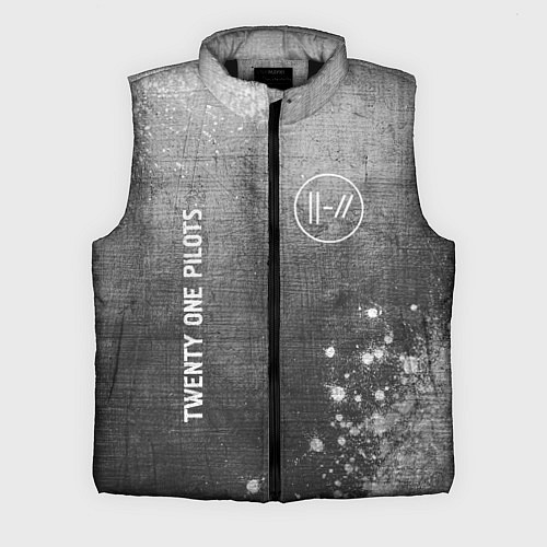 Мужской жилет Twenty One Pilots - grey gradient вертикально / 3D-Черный – фото 1