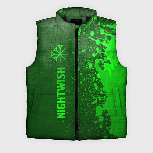 Мужской жилет Nightwish - green gradient по-вертикали / 3D-Черный – фото 1